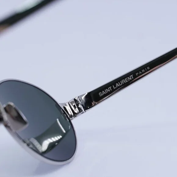 ?️ New Saint Laurent SL692 002 Sunglasses - Shiny Silver 